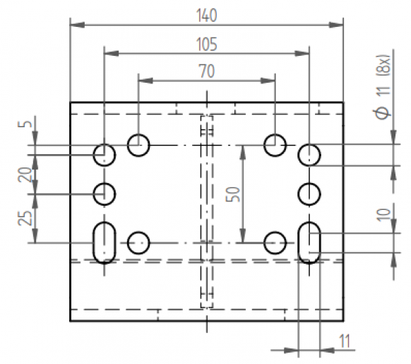 Overrun device flange tube