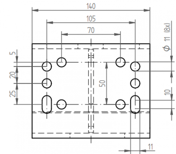 Overrun device tube cranked