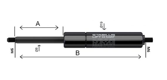 Gas springs 8x19 - 402760.129 - Gas Spring Strut