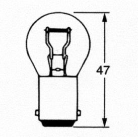 Spherical lamp 12V/21W orange - 404577.001 - Light sources