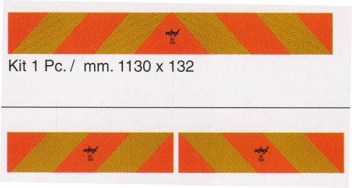 Rear marking panel set - 404951.001 - Safety marking