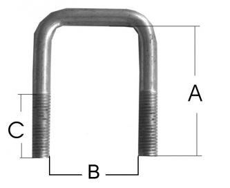 U-bolts galvanized M10 - 406556.001 - Boat trailer