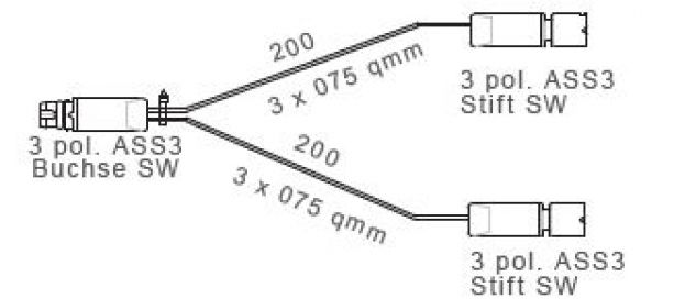 Y-Kabel 3-pol. ASS3 - 413370.001 - Accessories & spare parts for lights