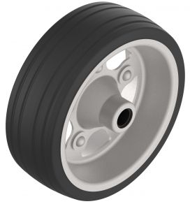 Solid rubber wheel low profile - 421063.001 - Support wheels replacement parts