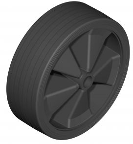 Solid rubber wheel - 6D5888.001 - Support wheels replacement parts