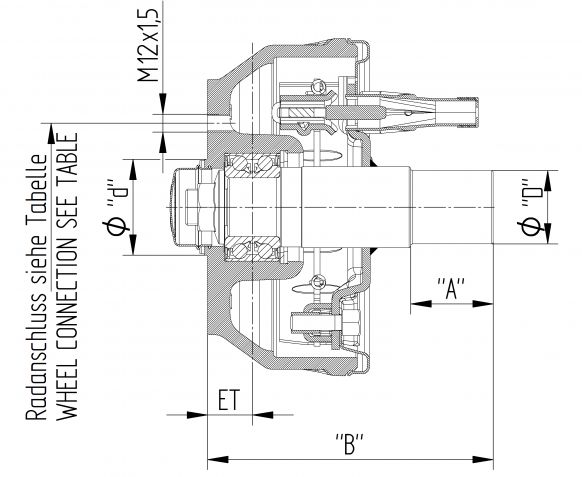 Knott Achs-Reparaturset für Hydraulikbremse (200x50