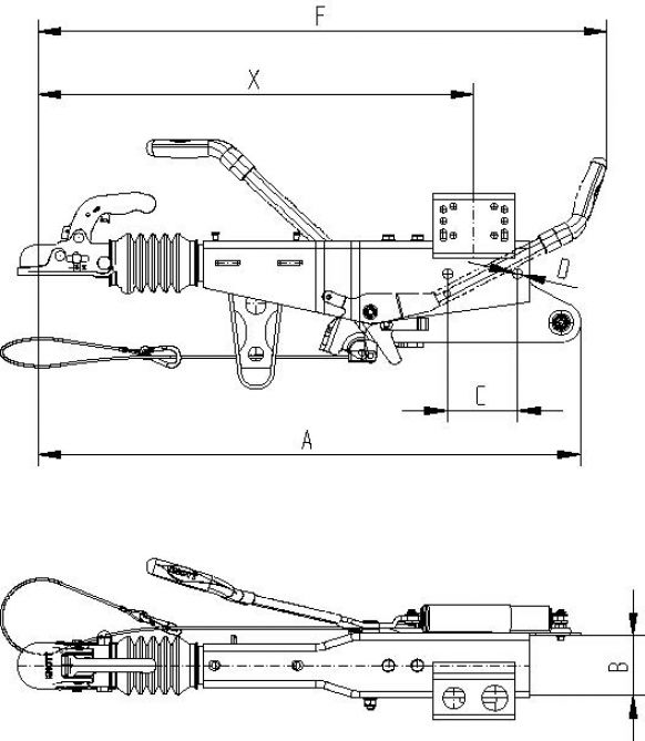 Overrun device flange tube - 203995.001 - Overrun device