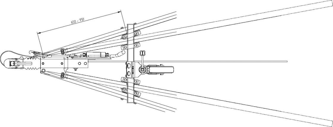 Support wheel traverse - 208765.001 - Support wheel holder