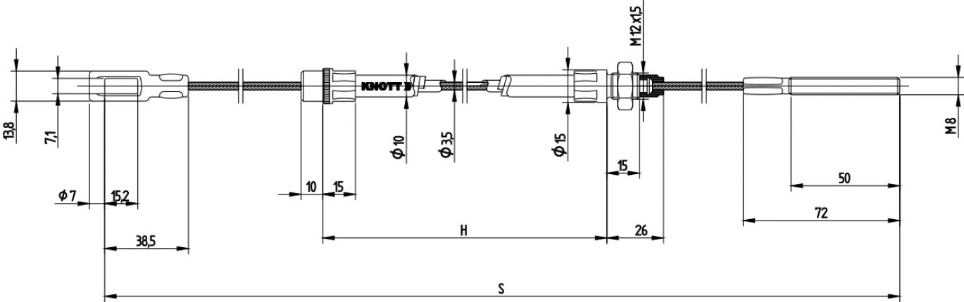 Bowden cable (1175/1450) - 35006.23 - Cable winches
