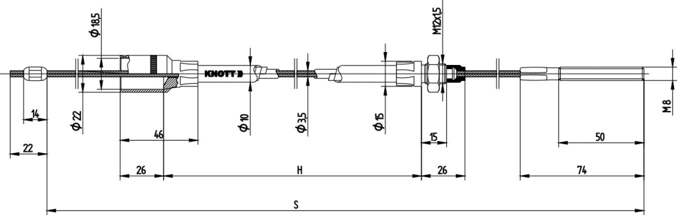 Bowden cable (1930/2140) - 37086.35 - Cable winches