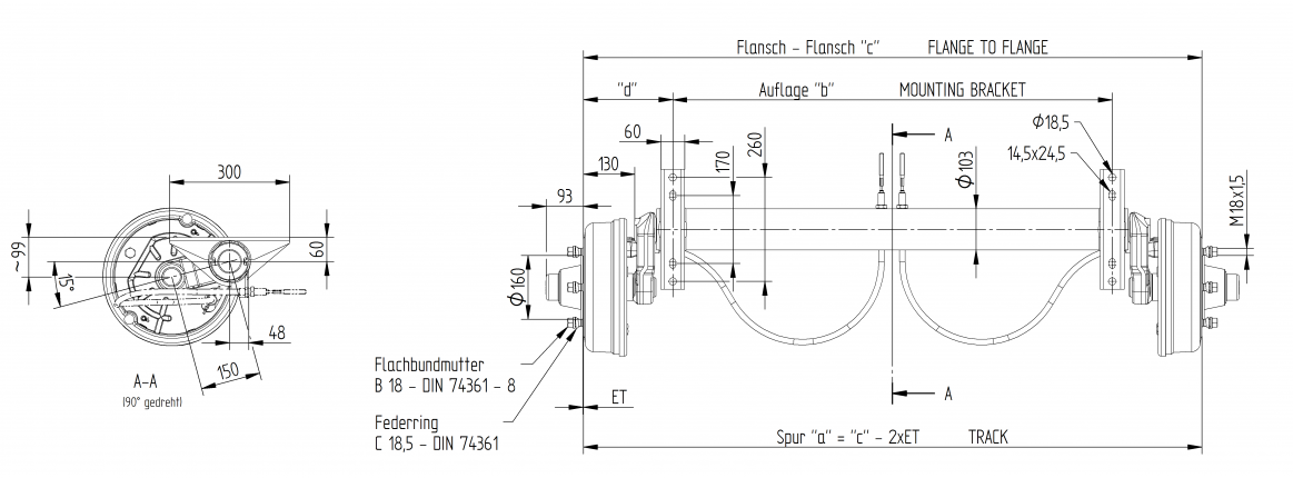 Guardabarros Tandem-PE angular - Knott GmbH