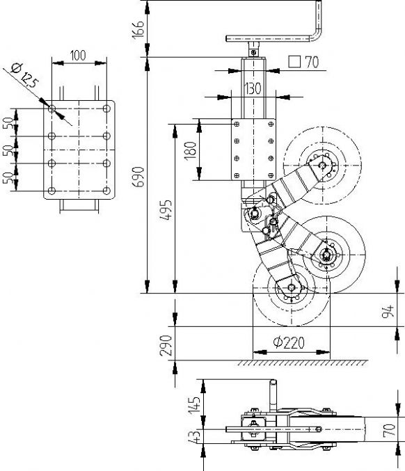 Support wheel TKS70 - 400287.001 - Support wheels