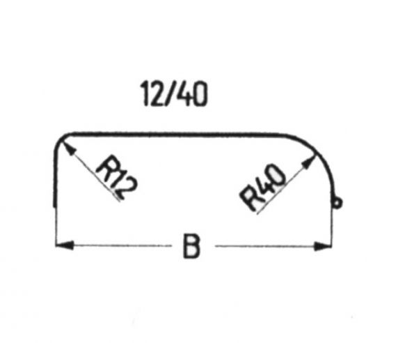 Mudguard single-axle sheet metal round - 401851.001 - Mudguard