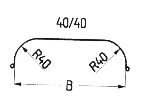 Mudguard single-axle sheet metal round - 402507.001 - Mudguard