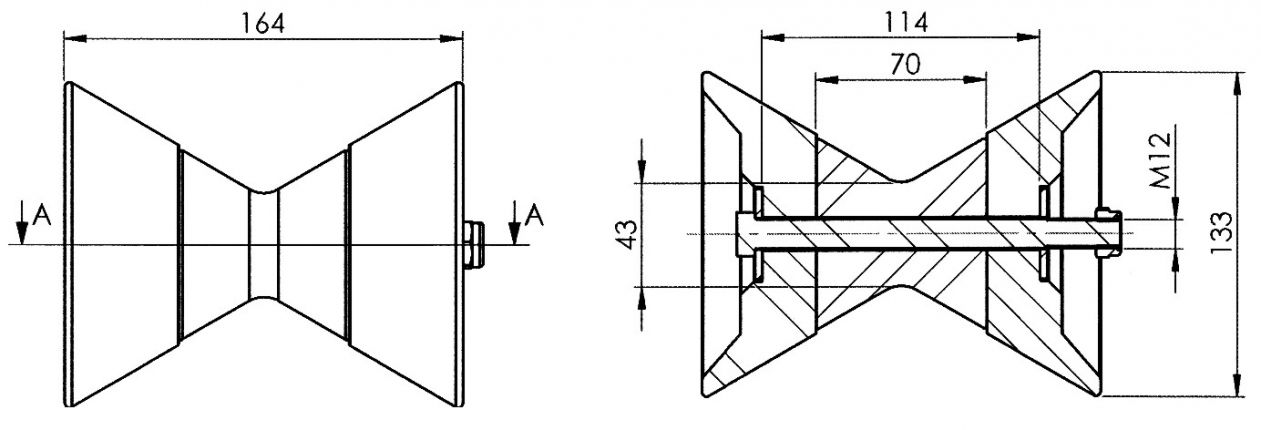Bow support set - 402809.024 - Boat trailer