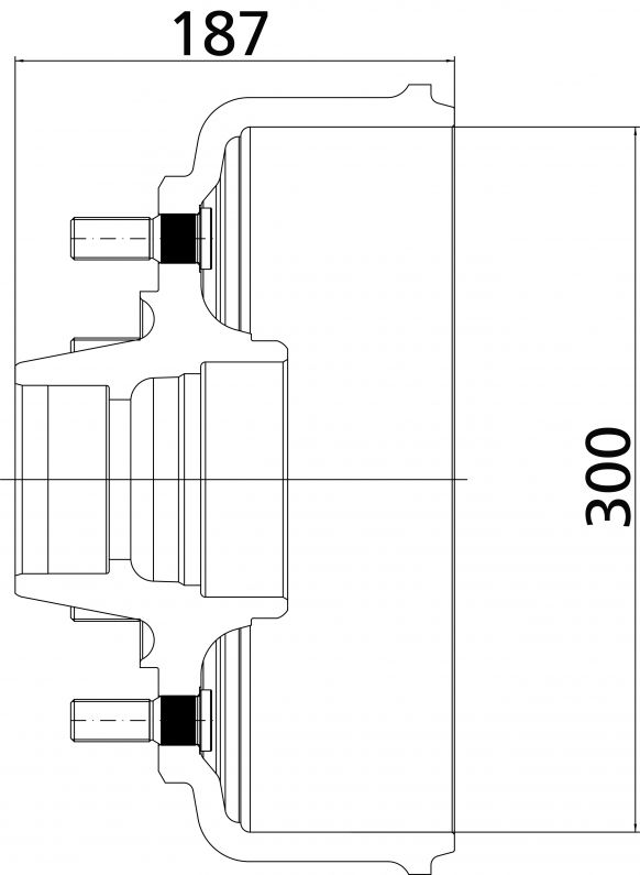Brake hub 300 - 408700P002 - Brake hub