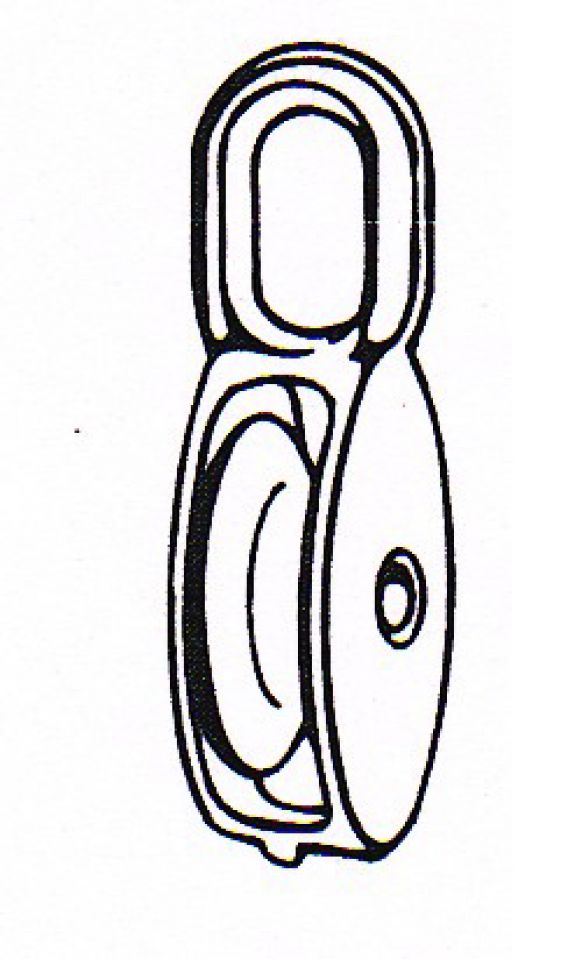 Pulley with nylon roller - 408846.001 - Winch accessories