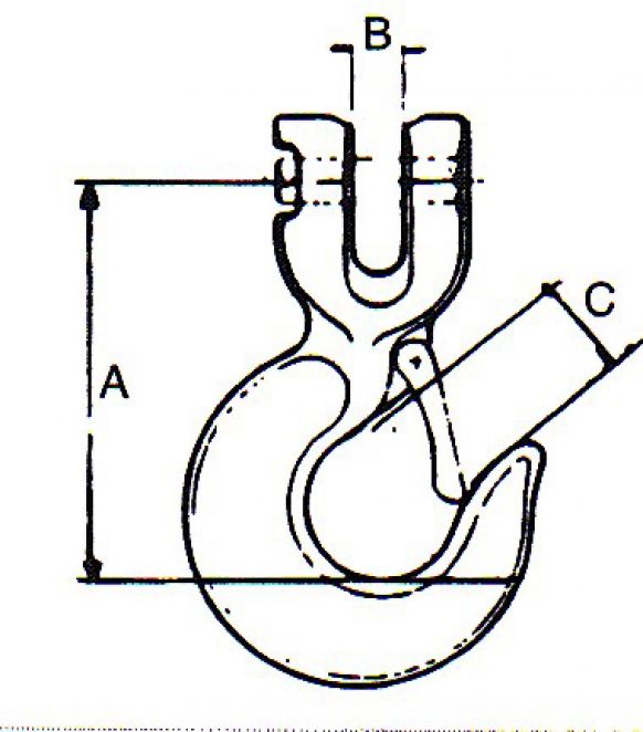 Eye hook with fork head - 408891.001 - Winch accessories