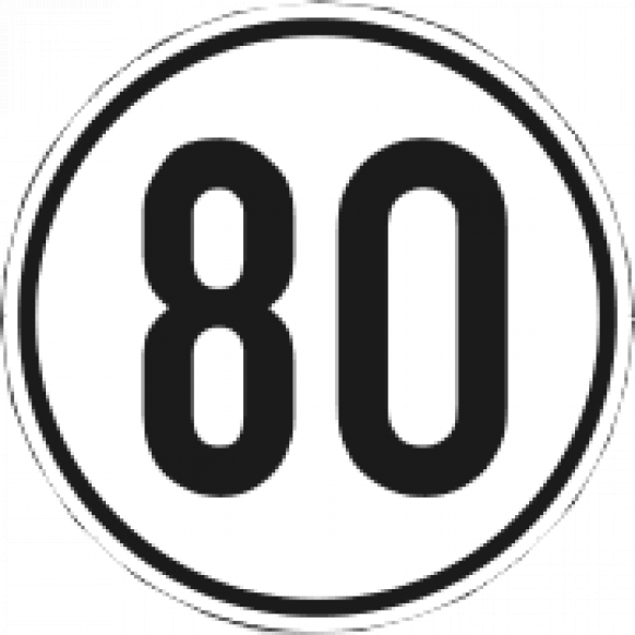 Speed sign 80km/h - Knott GmbH