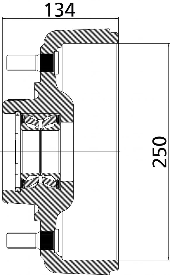 Brake hub 250 - 412377P002 - Brake hub