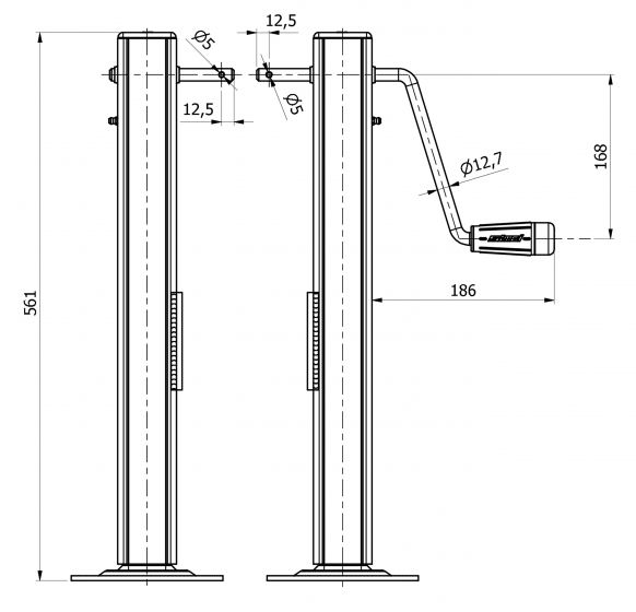 Support device DT480/3 - 412906.001 - Supporting feet