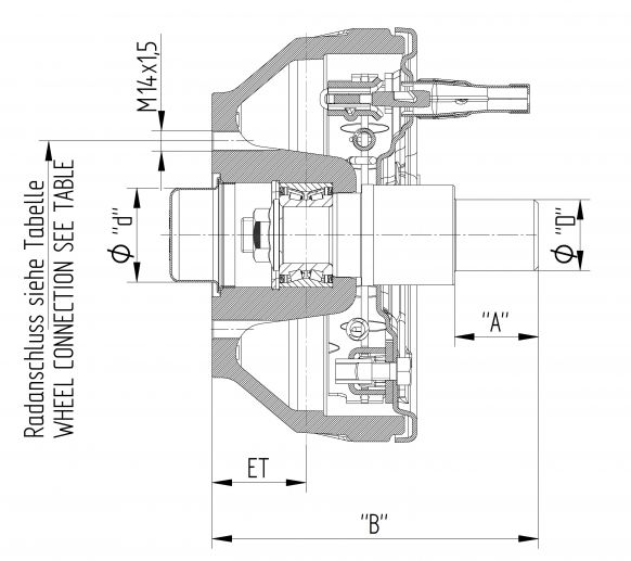 Brake stump 250x50 - 414100ZF98 - Brake stub