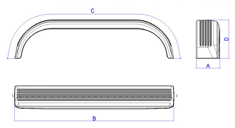 Mudguard double-axle plastic rectangular - 415322.001 - Mudguard