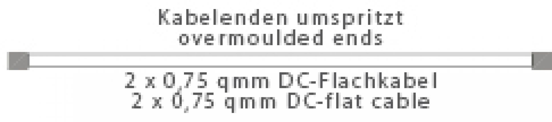 Flat cable 2x0.75 DC - 417332.001 - Connecting cable