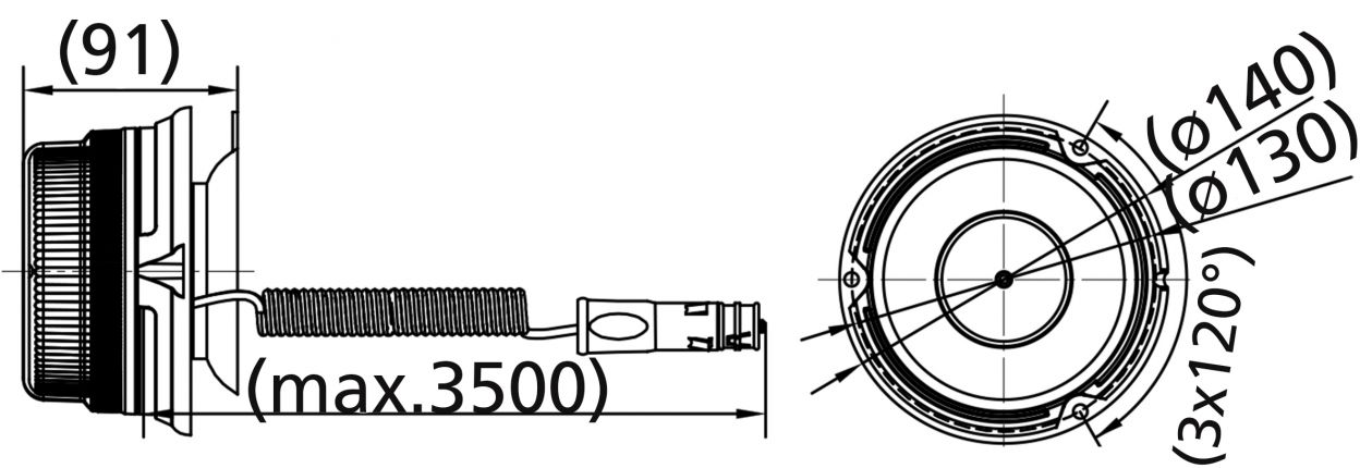 Rotating beacons LED low - 421443.001 - Flashing beacons