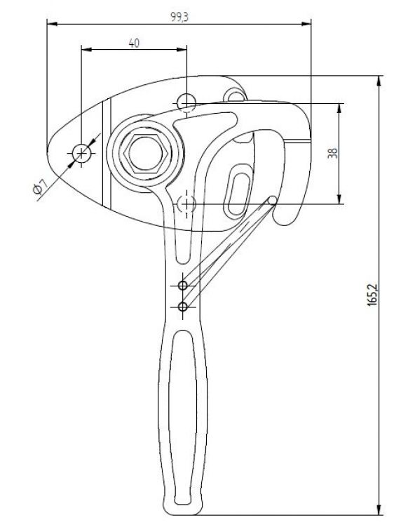 Angle lever lock - 4803459X - Closures