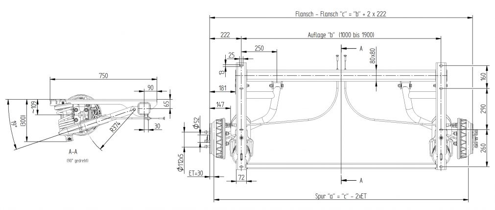 Axle "braked" - 6AB612.005 - Axes braked
