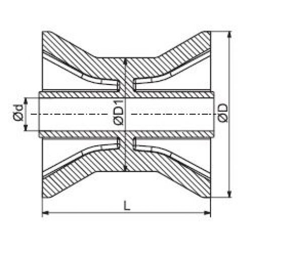 Bow roller 3" - 6X1064.029 - Boat trailer