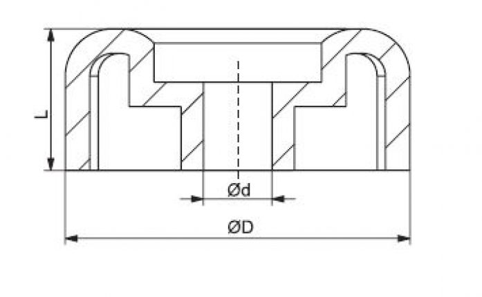 End cap 4" - 6X1067.024 - Boat trailer