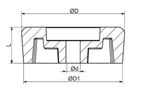 End cap 3,5" - 6X1067.030 - Boat trailer