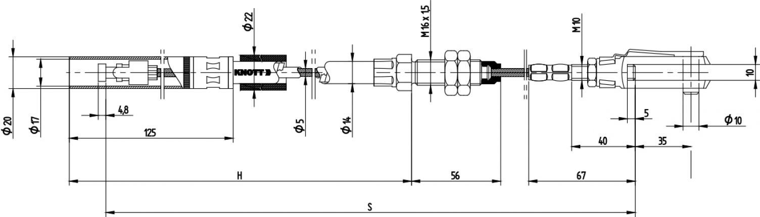 Bowden cable (2800/3030) - 980161.12 - Cable winches