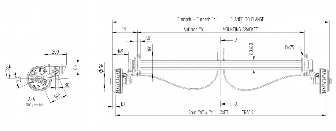 Axle "braked" - B308174856 - Axes braked