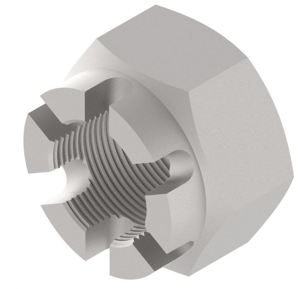 Castellated nut - D935.002 - Spare parts wheel brakes