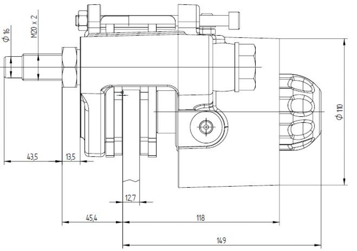 Hydraulic spring applied air released sliding caliper brakes Knott GmbH